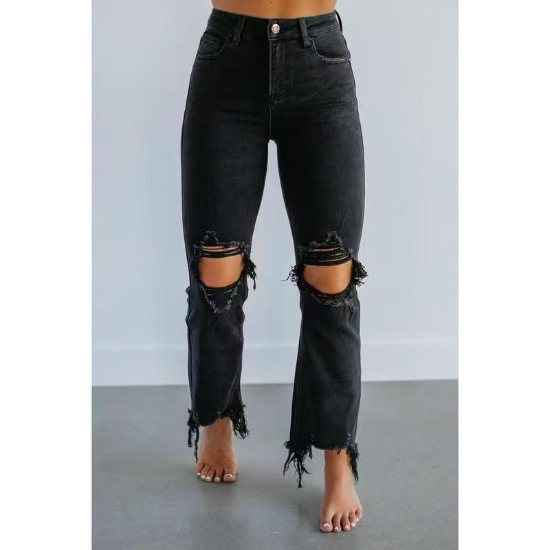 Kaitlyn | Casual Washed Slim-Fit Ripped Jeans