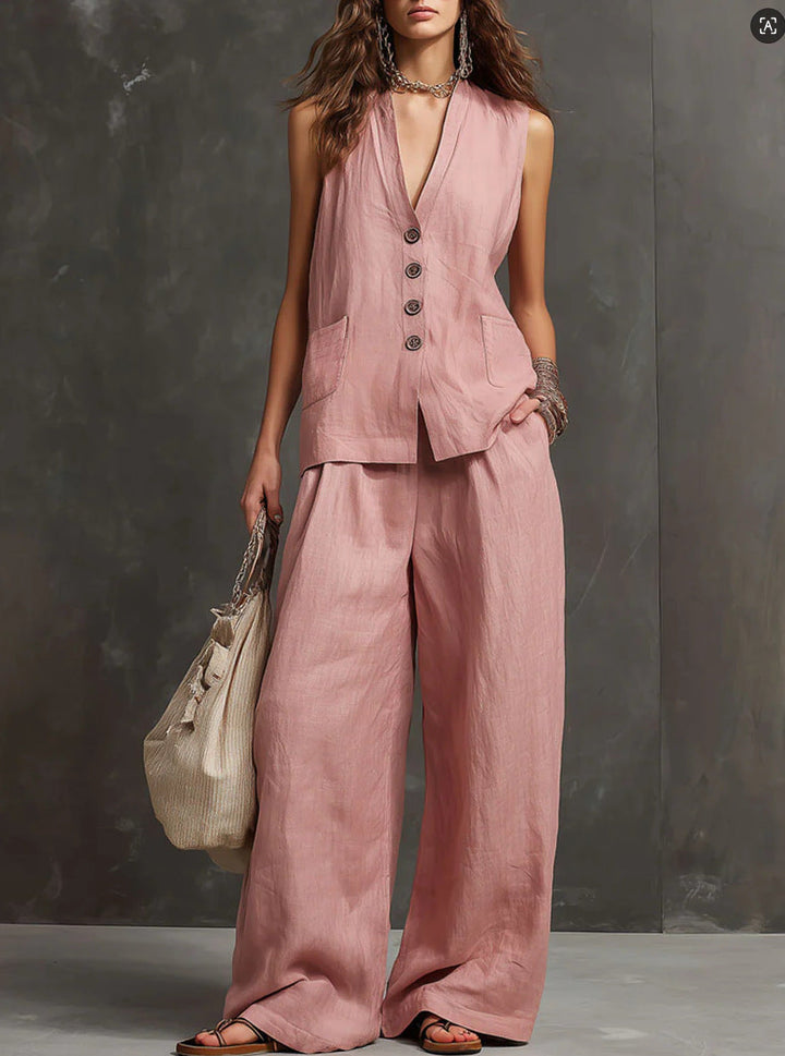Luna | Cotton Linen Two-Piece Set