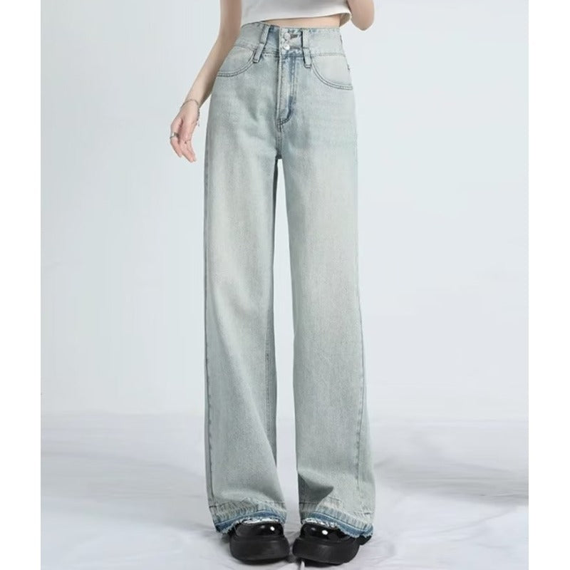 Nora | Summer Loose Fit Hem Jeans