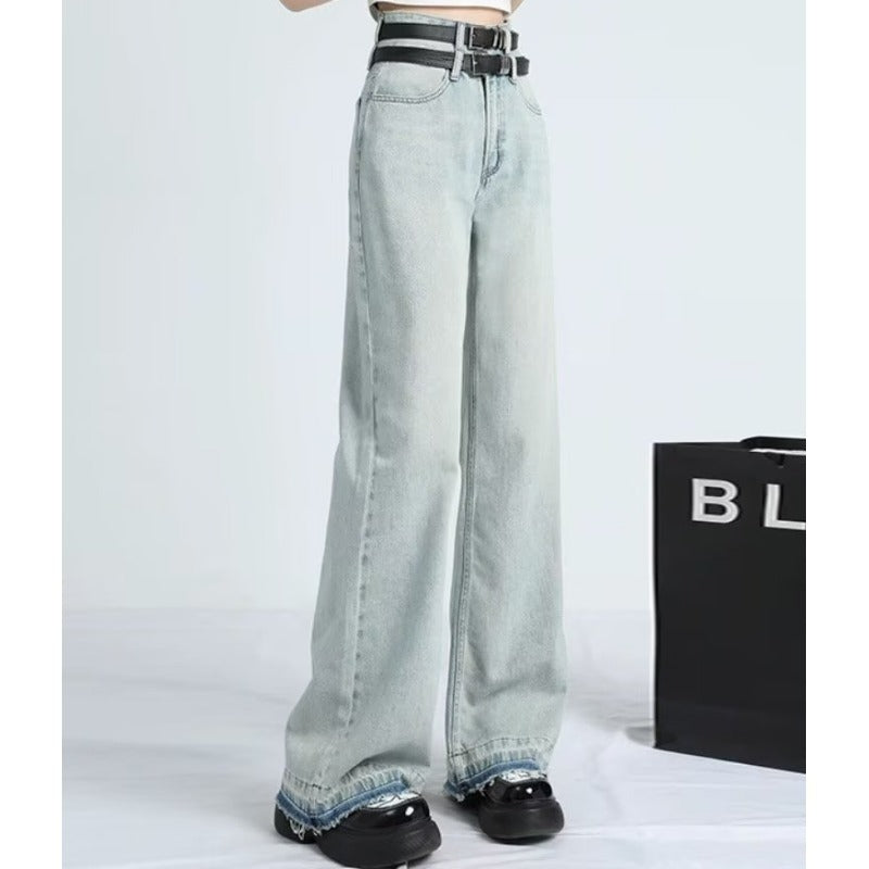 Nora | Summer Loose Fit Hem Jeans