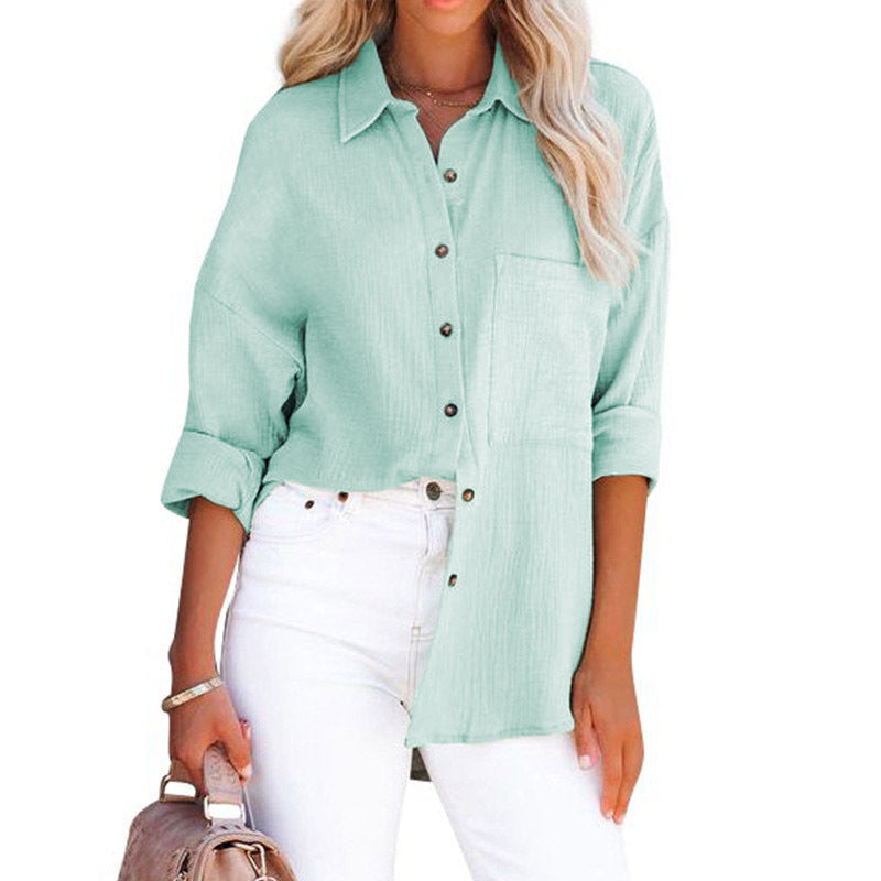 Grace | Casual Button Down Long Sleeve Blouse