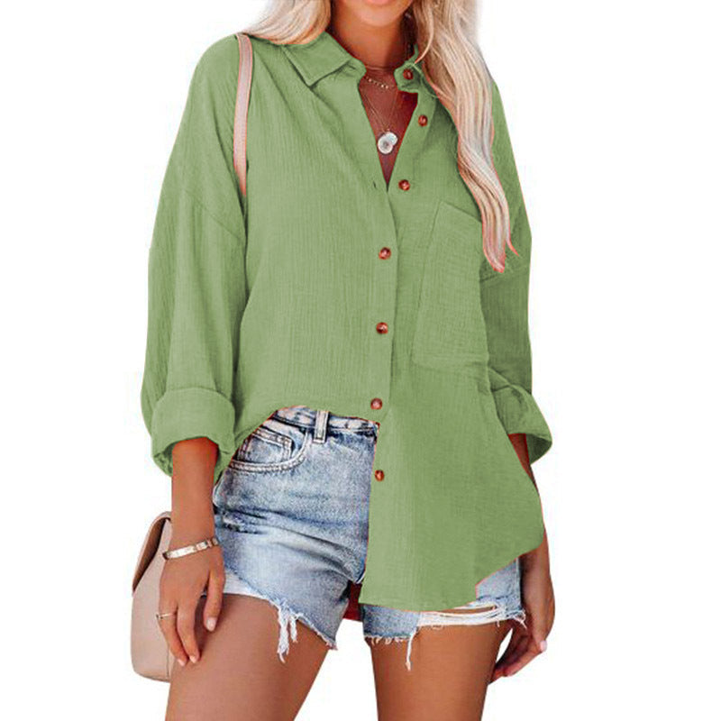 Grace | Casual Button Down Long Sleeve Blouse