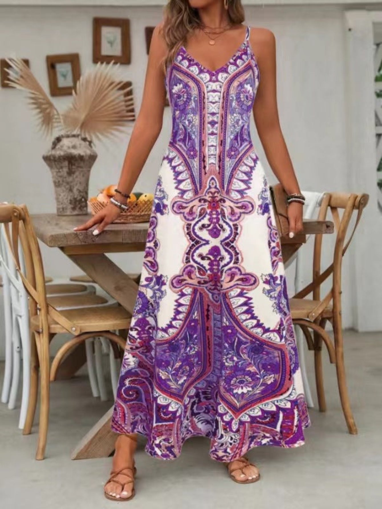 Jennifer | Chic Summer Sleeveless Strap Maxi Dress