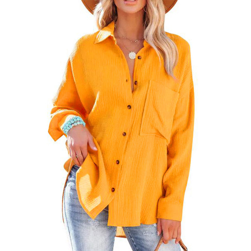 Grace | Casual Button Down Long Sleeve Blouse