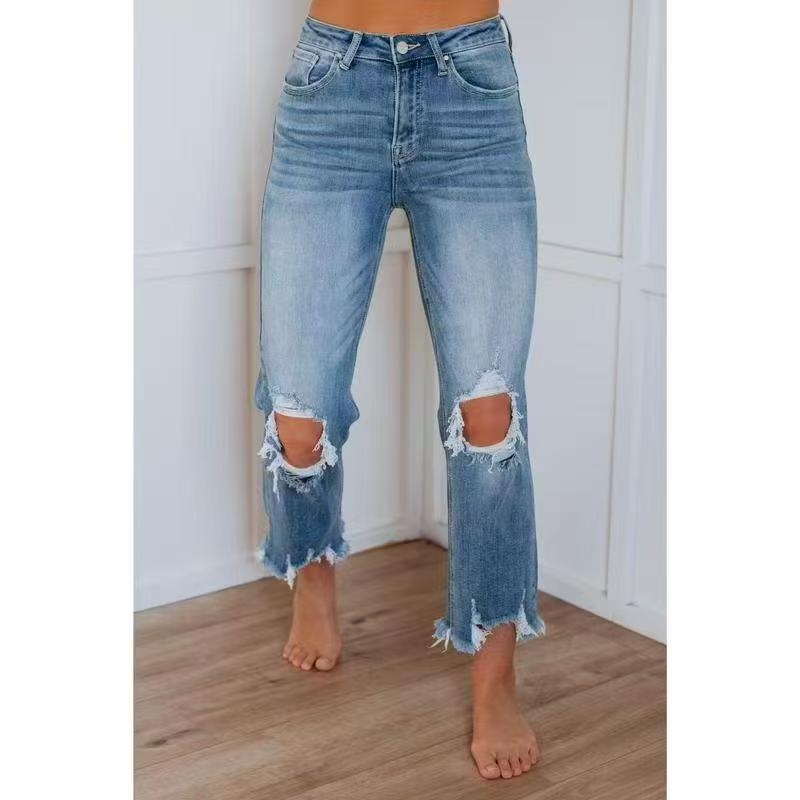 Kaitlyn | Casual Washed Slim-Fit Ripped Jeans