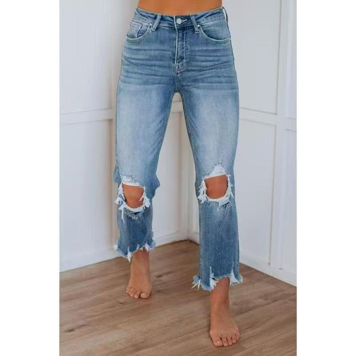 Kaitlyn | Casual Washed Slim-Fit Ripped Jeans