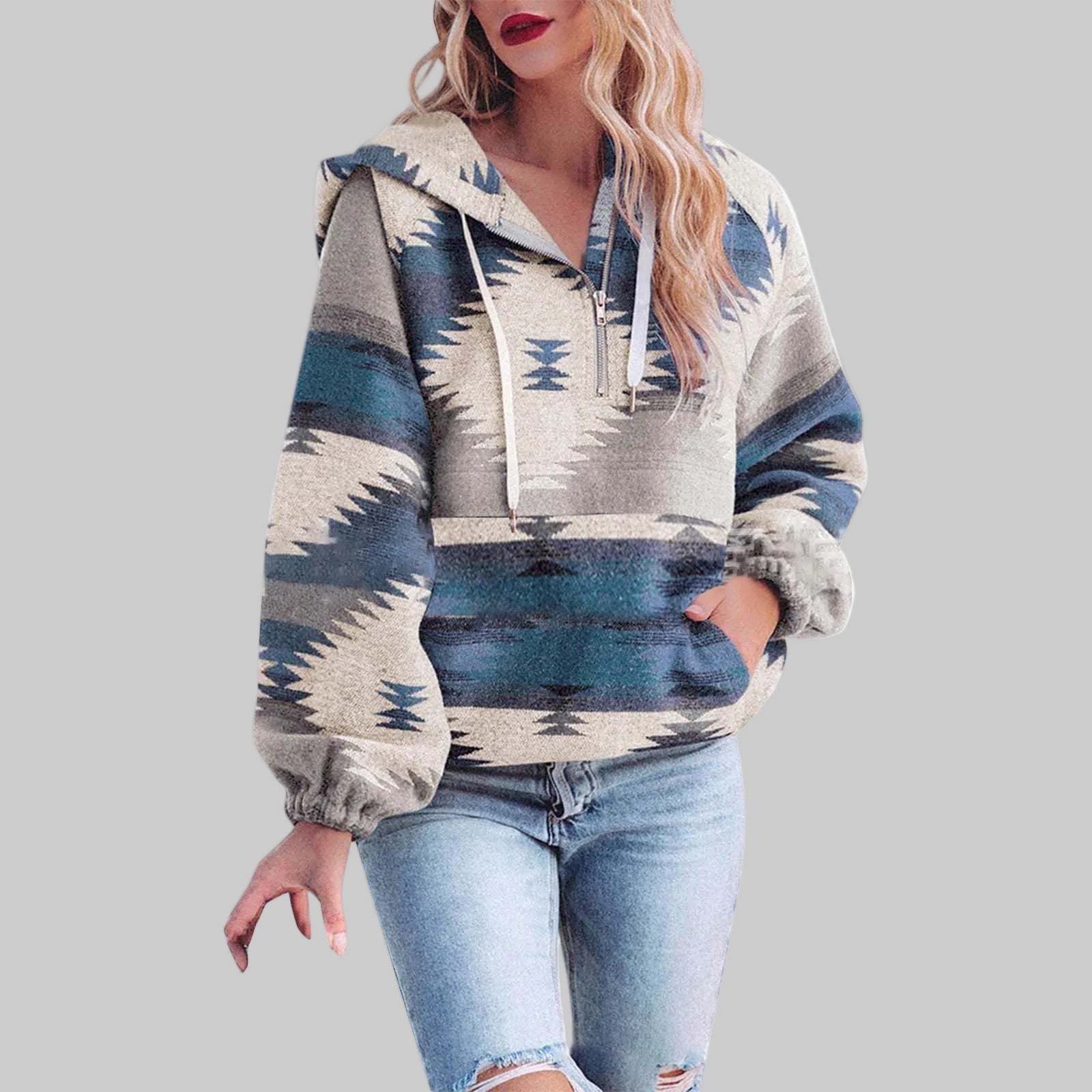Bailey | Comfy Oversized Zip Up Long Sleeve Hoodie Sweatshirt
