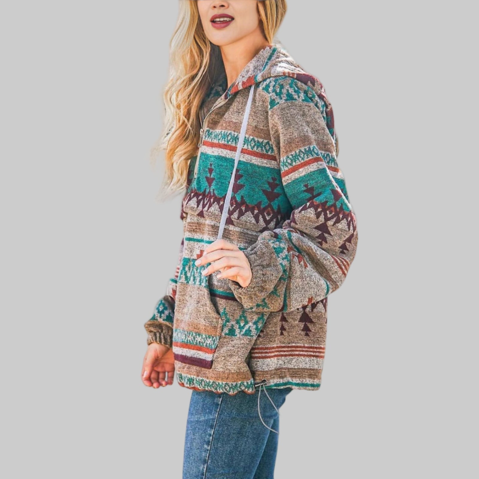Bailey | Comfy Oversized Zip Up Long Sleeve Hoodie Sweatshirt