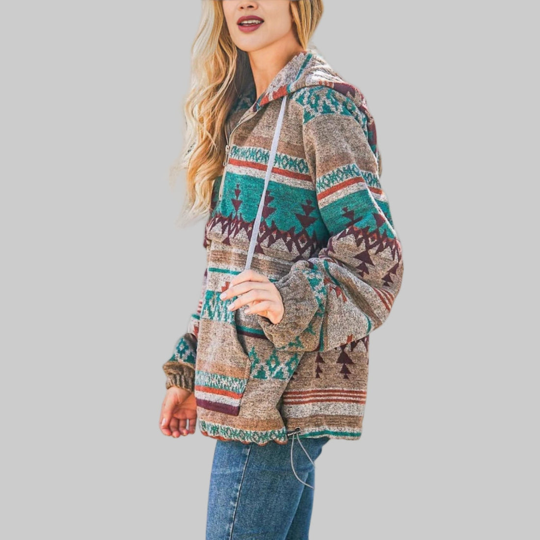 Bailey | Comfy Oversized Zip Up Long Sleeve Hoodie Sweatshirt