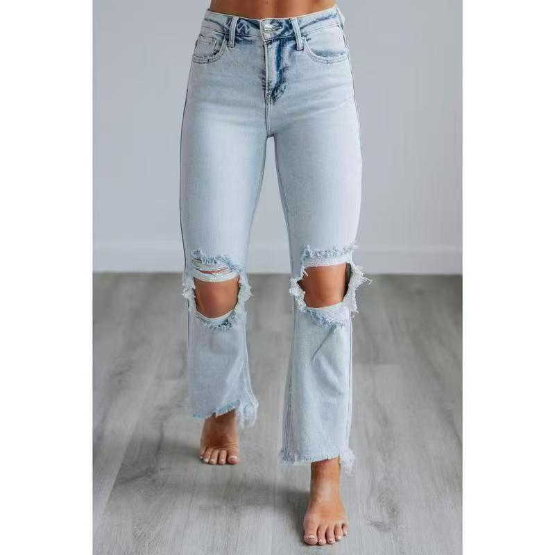 Kaitlyn | Casual Washed Slim-Fit Ripped Jeans