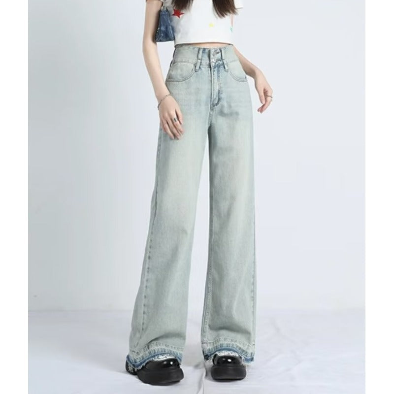 Nora | Summer Loose Fit Hem Jeans