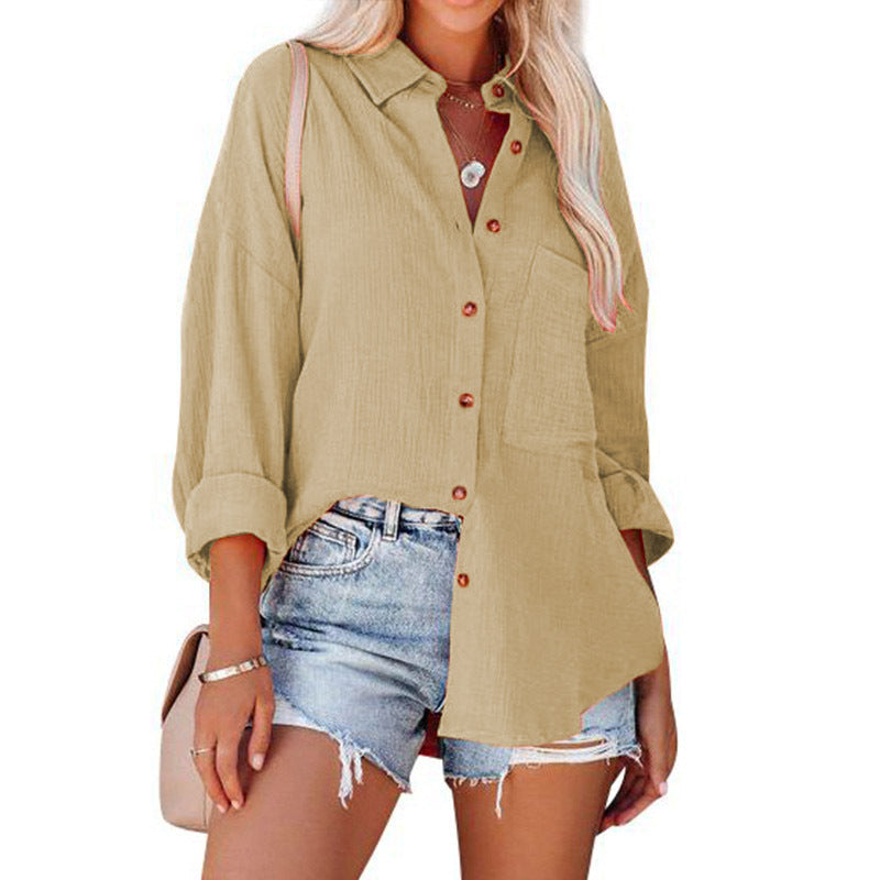 Grace | Casual Button Down Long Sleeve Blouse