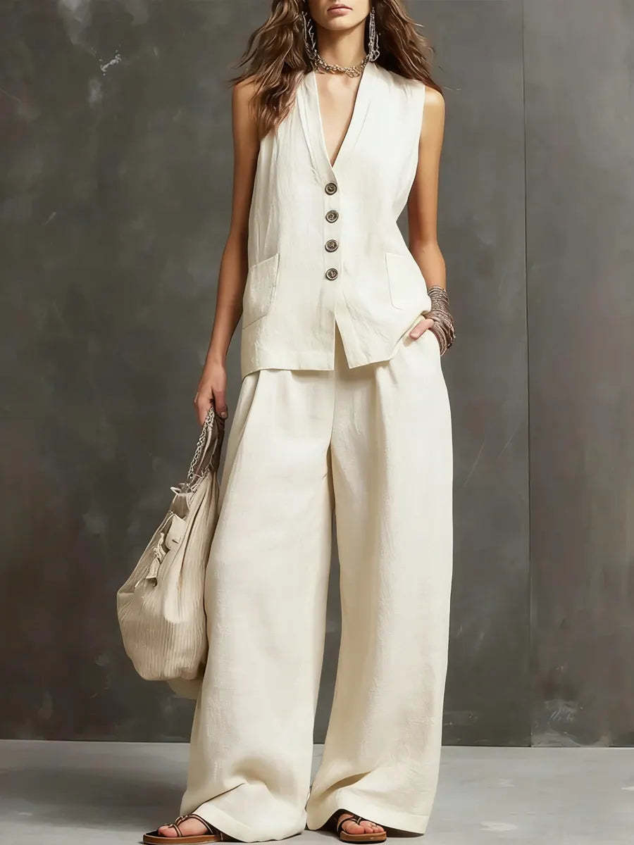 Luna | Cotton Linen Two-Piece Set
