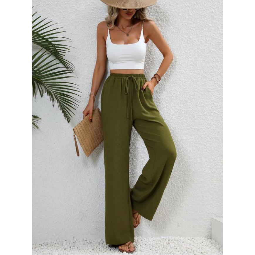 Maya | Classic High Waist Wide Leg Trousers