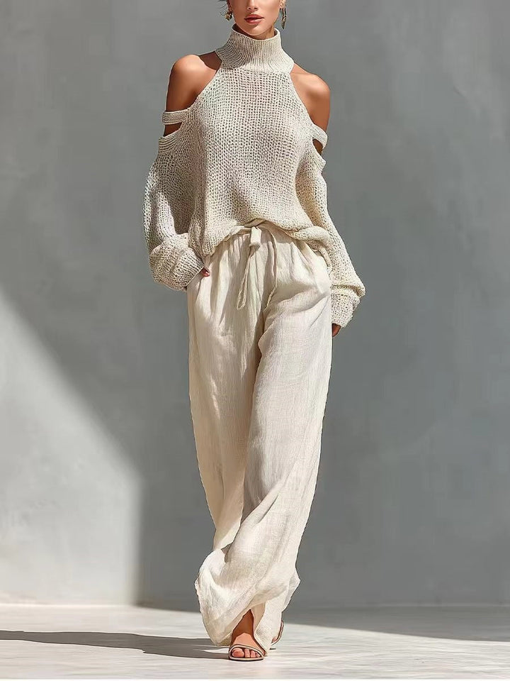Sienna | Knit Top & Linen Trouser Set