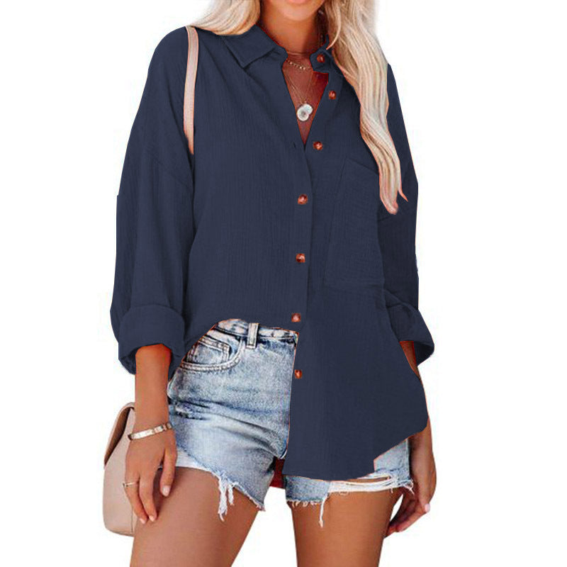 Grace | Casual Button Down Long Sleeve Blouse