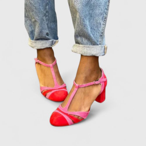 Valeria | Modern T-Strap Heels