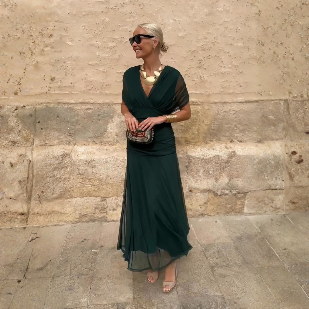Noémie | Pleated Maxi Dress