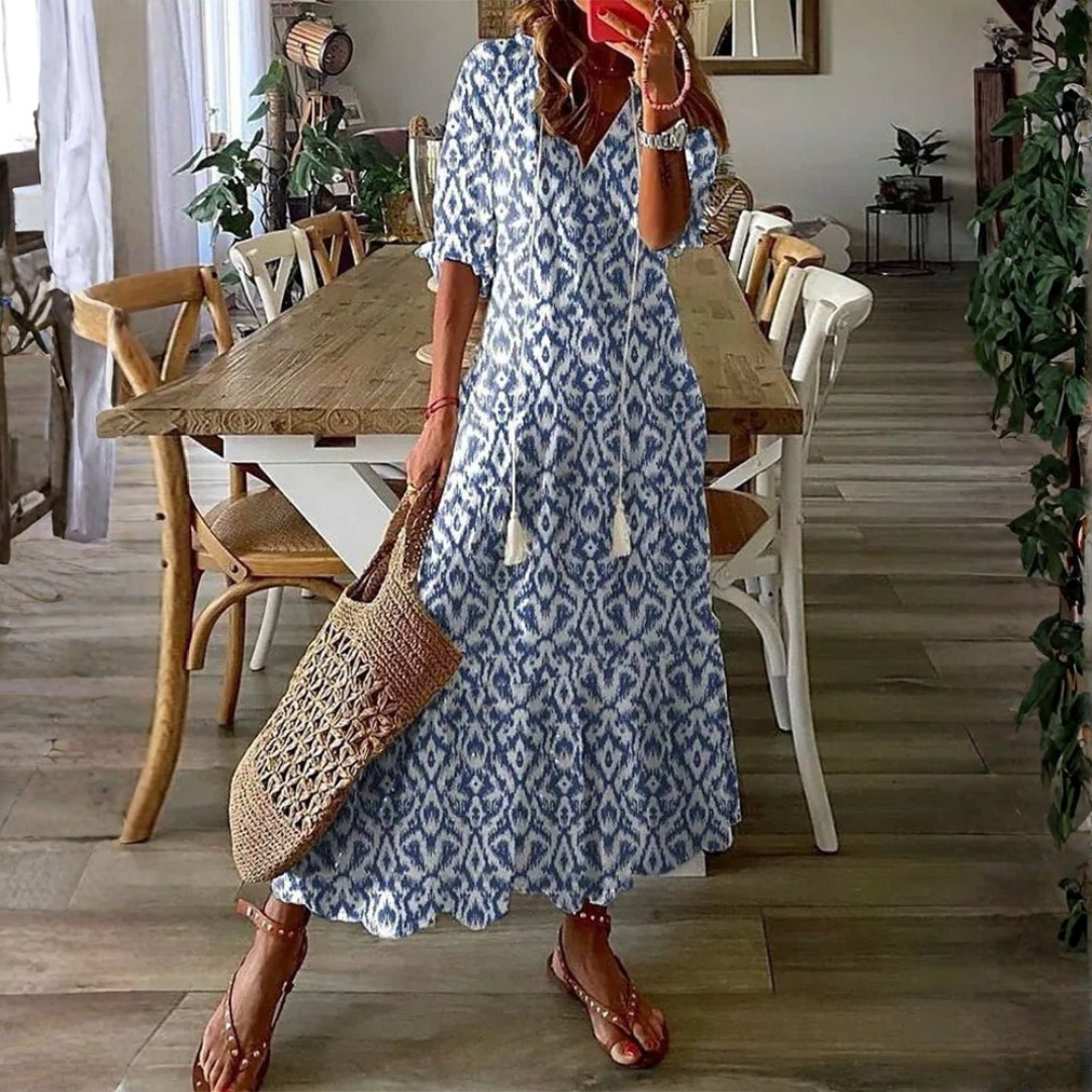 Odette | Bohemian Tassel Midi Dress
