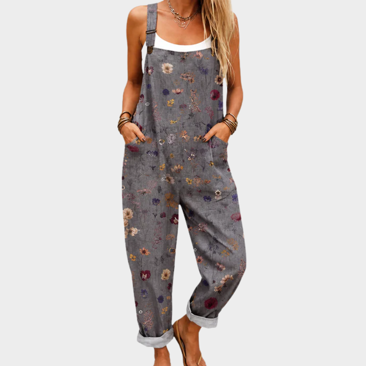Comfortable Printed Overalls