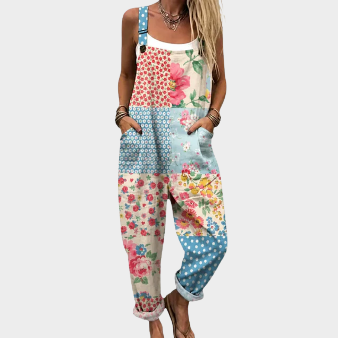 Comfortable Printed Overalls