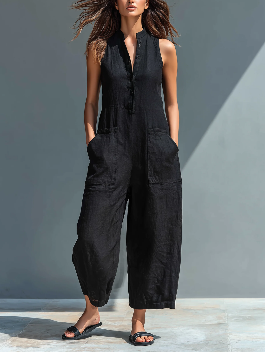 Nola | Button Front Jumpsuit