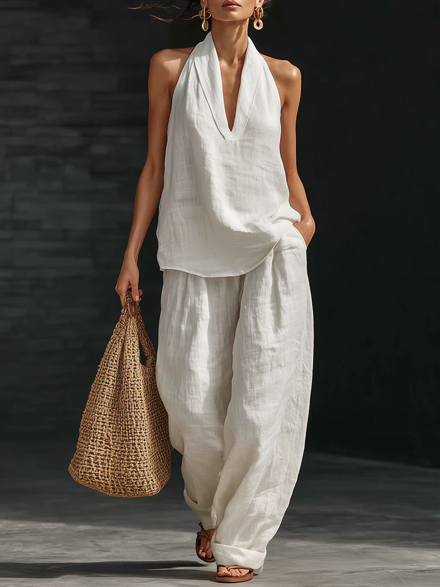 Lina | Sleeveless Wide-Leg Set