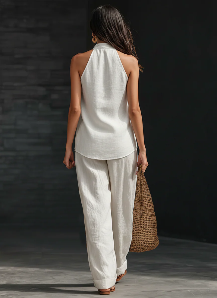 Lina | Sleeveless Wide-Leg Set