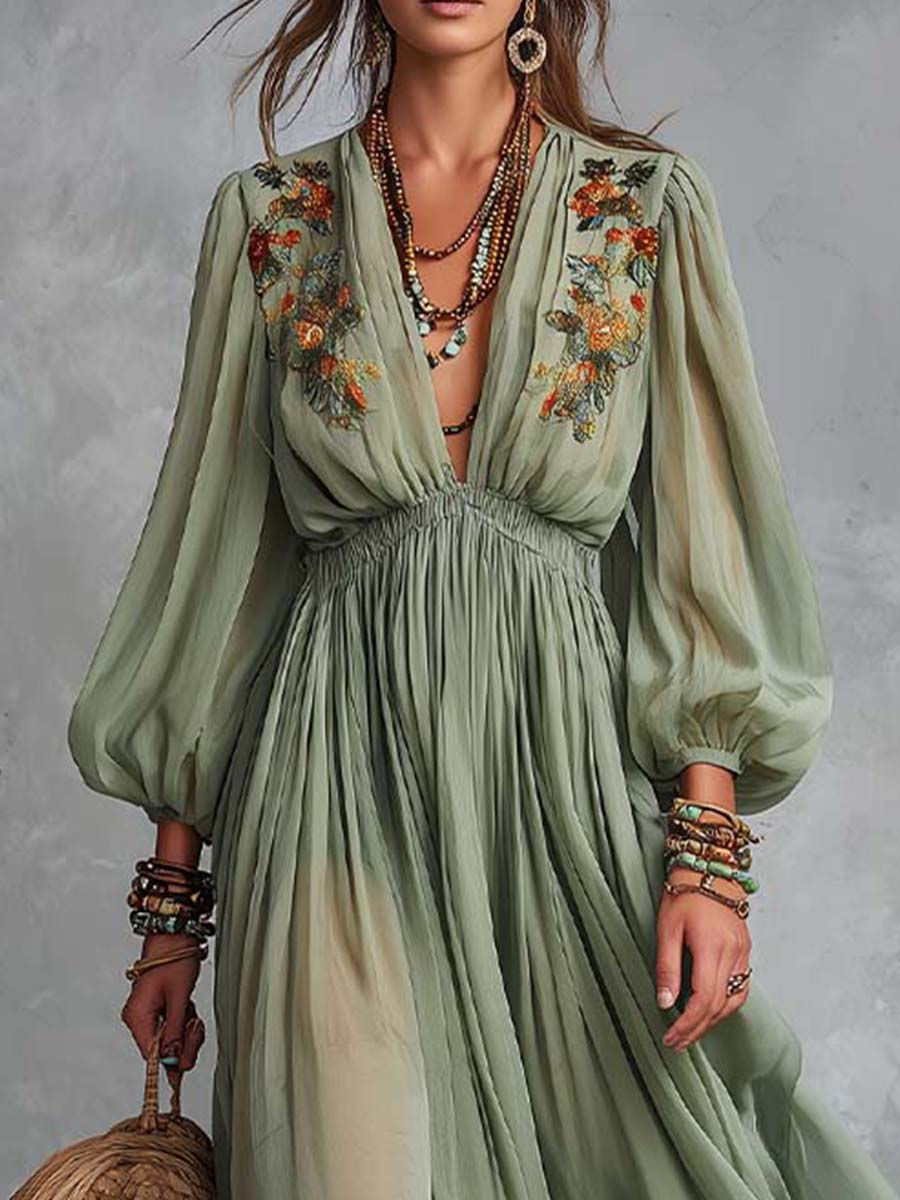 Liora | Bohemian Floral Dress