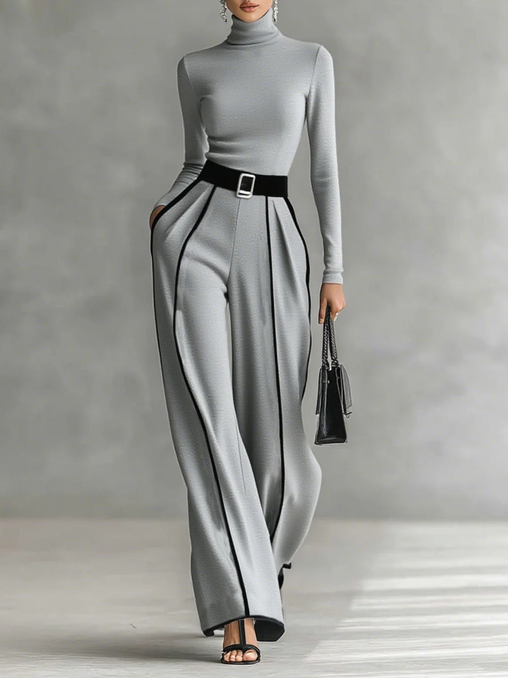 Valentina | Contrast Trim Two-Piece Set