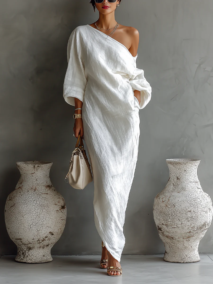 Celeste | One-Shoulder White Dress