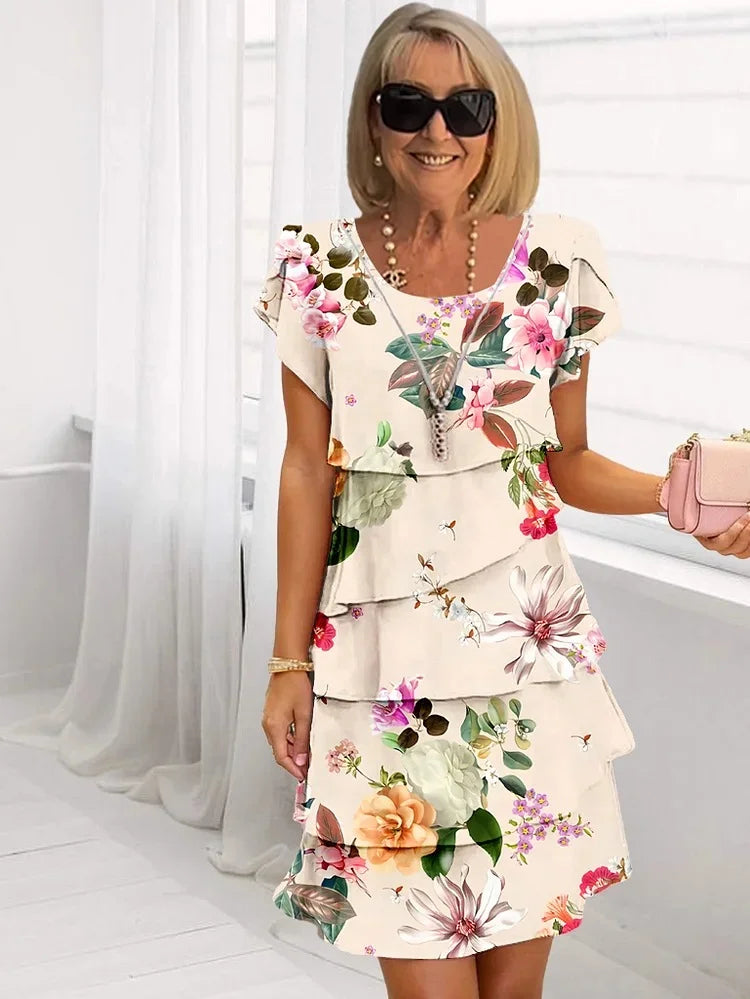 Flora |  Elegant Spring Midi Dress