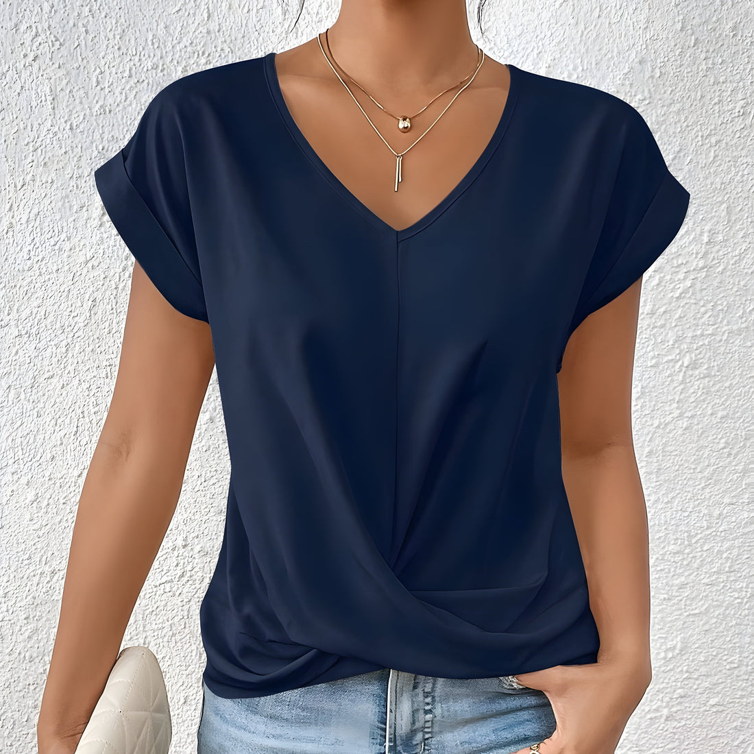 Genevieve | Relaxed V-Neck Blouse