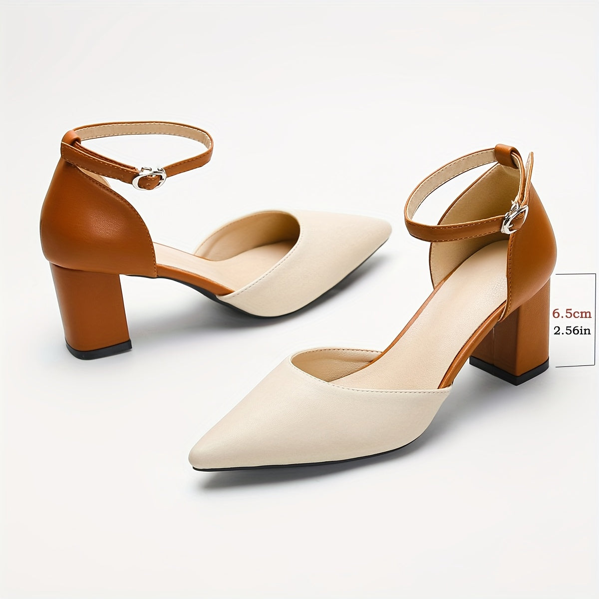 Valeria | Two-Tone Block Heel Sandals