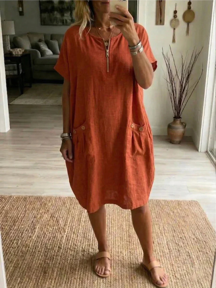 Cassidy | Zip-Front Maxi Dress
