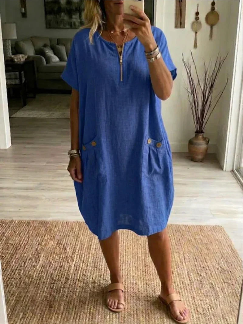 Cassidy | Zip-Front Maxi Dress