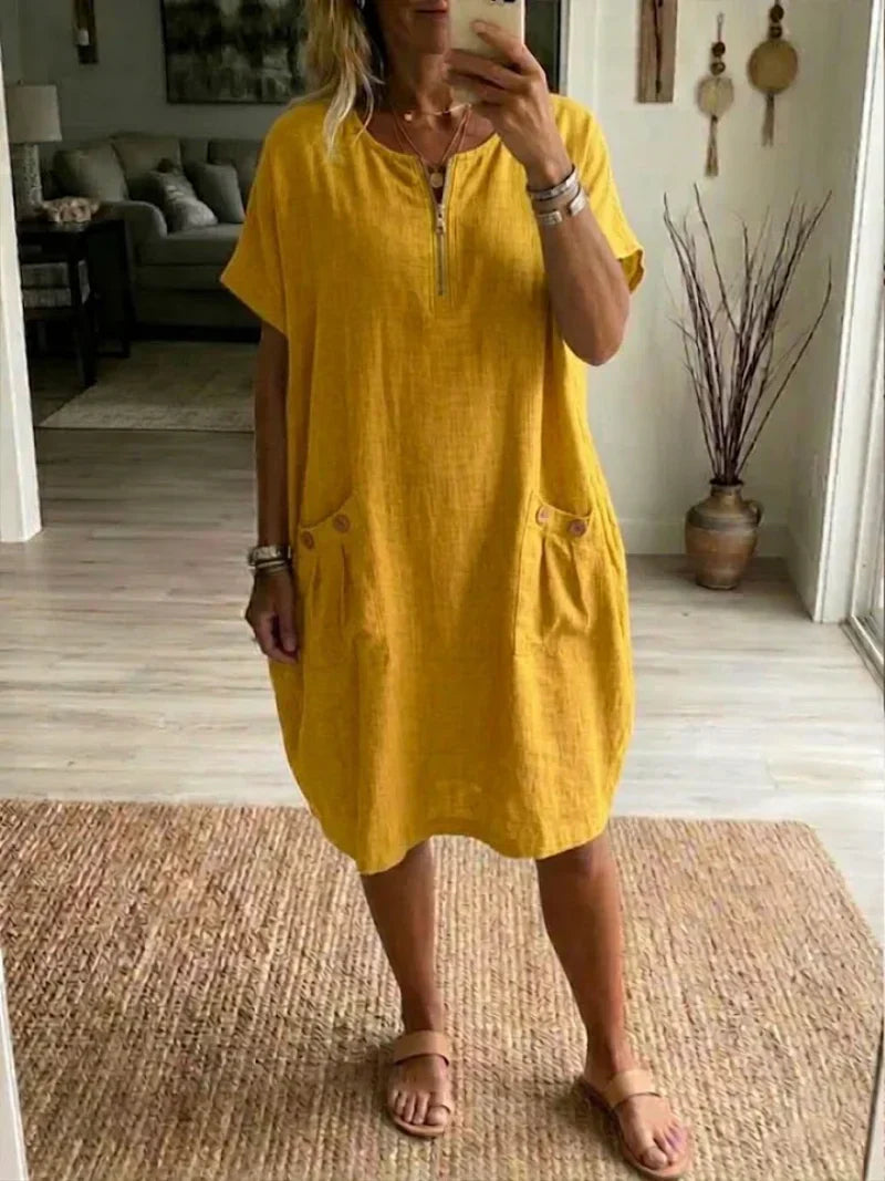 Cassidy | Zip-Front Maxi Dress