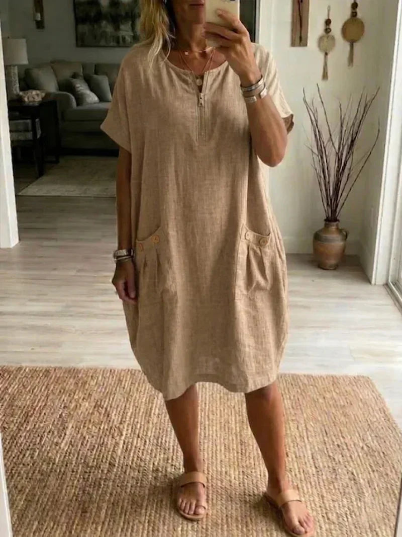 Cassidy | Zip-Front Maxi Dress