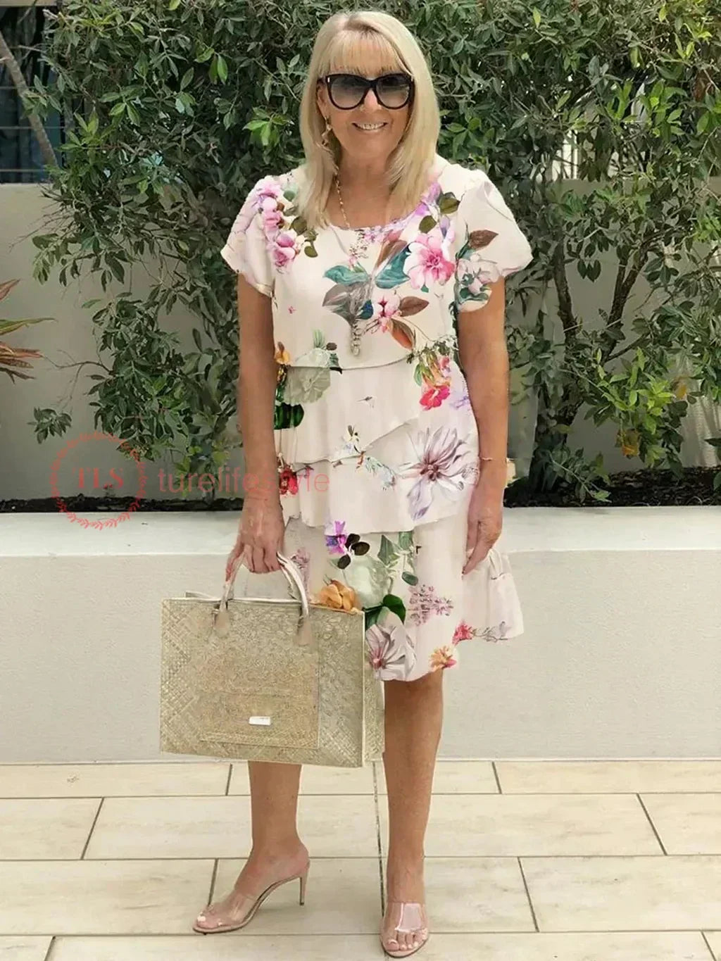 Gracie | Pleated Ruffled Floral Dress
