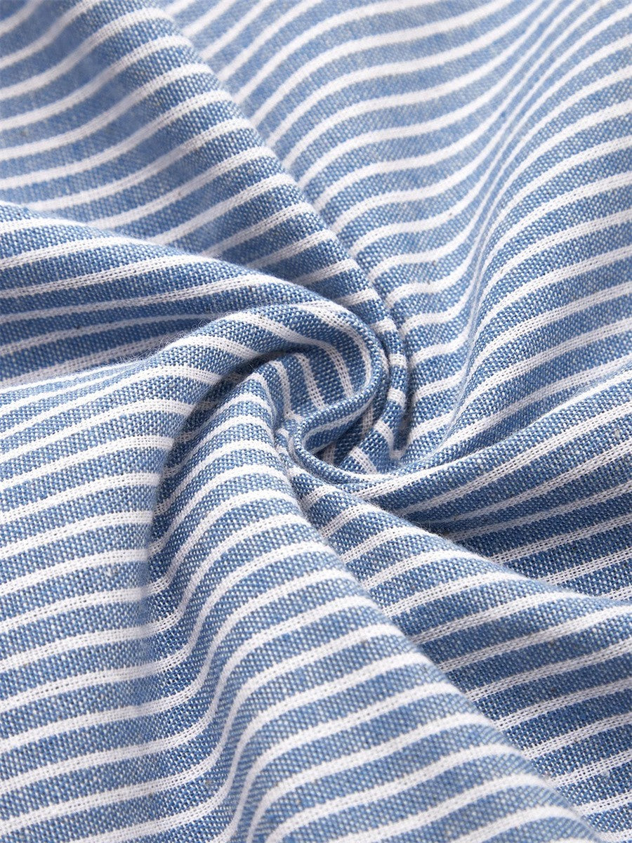 Camille | Striped Button Midi Dress