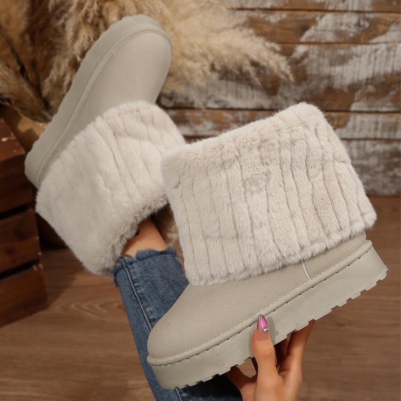 Willow | Stylish Fluffy Faux Lined Snow Boots