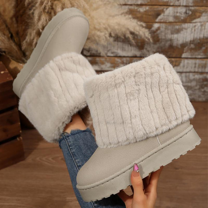 Willow | Stylish Fluffy Faux Lined Snow Boots