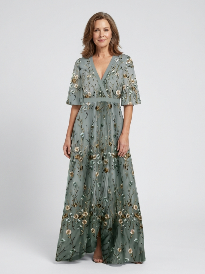 Daisy | Floral V Neck Maxi Dress