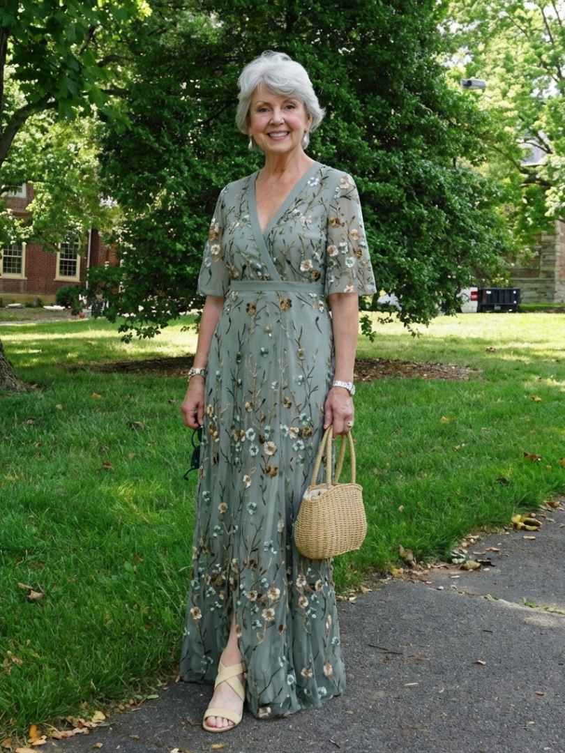Daisy | Floral V Neck Maxi Dress