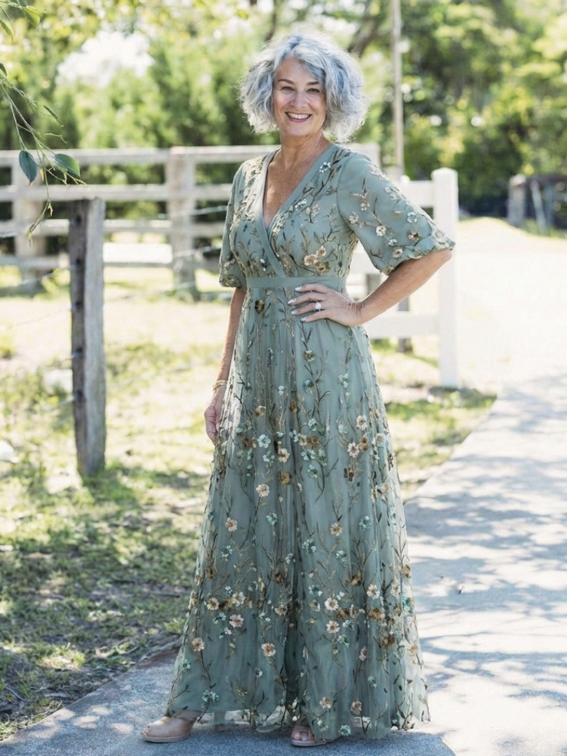 Daisy | Floral V Neck Maxi Dress