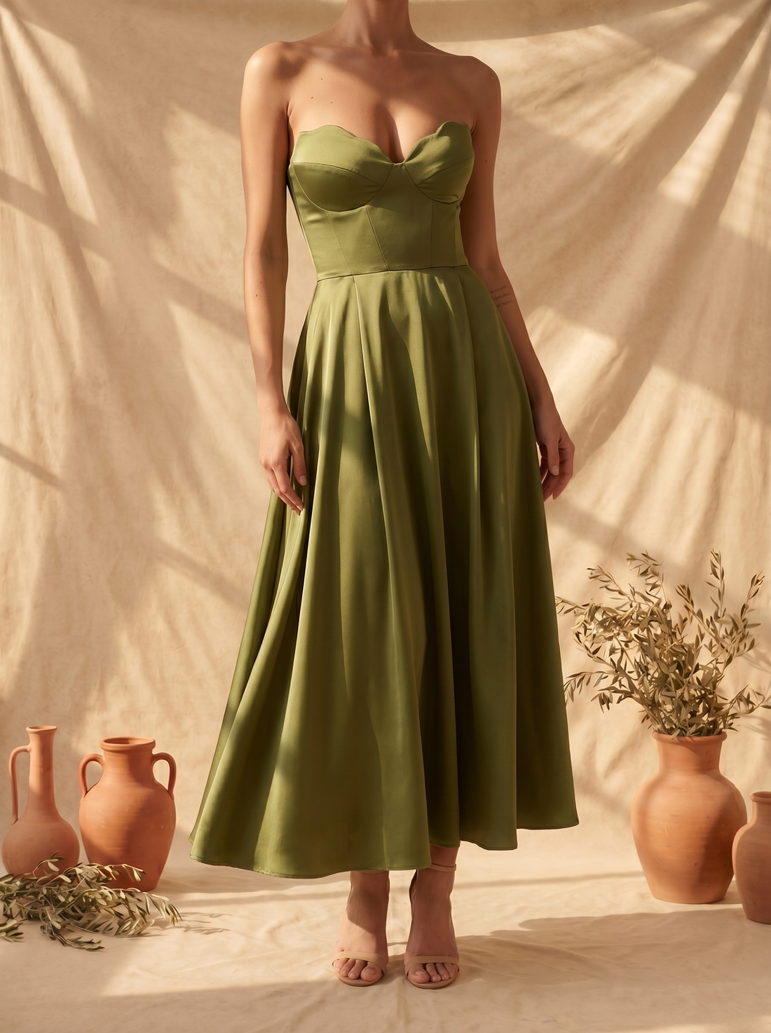 Elka | Sculpted Midi Dress