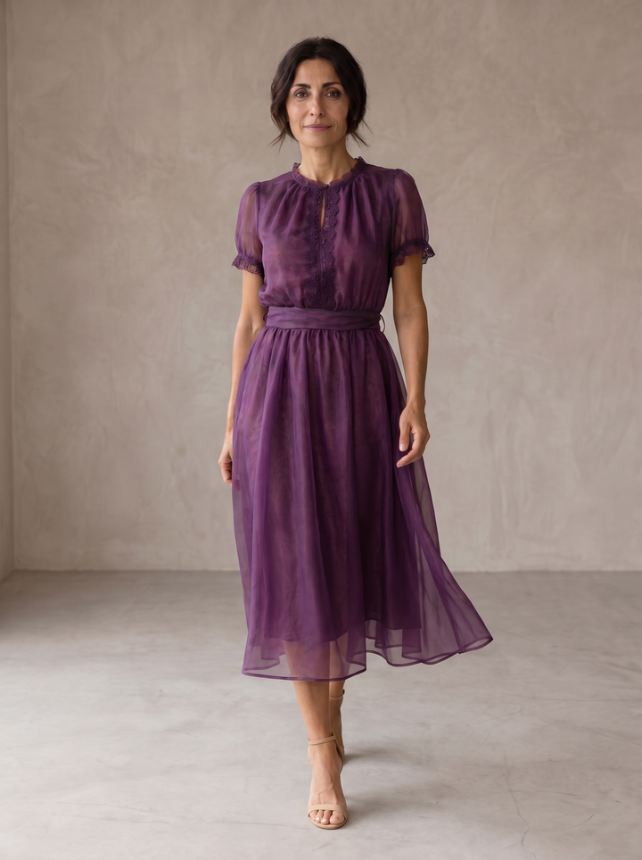 Rose | Lace Trim Maxi Dress