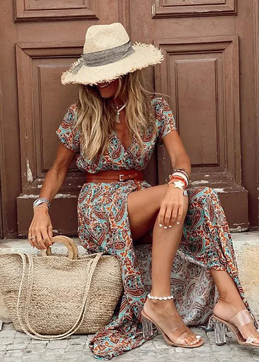 Rosaline | Bohemian Belted Dress