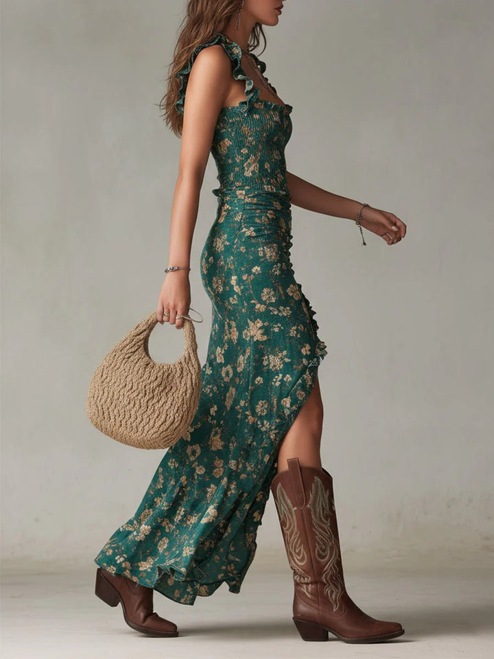 Selene | Boho Side Slit Dress