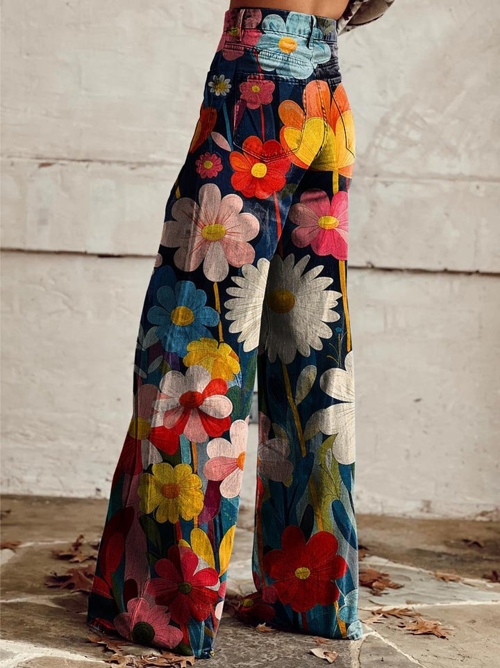 Aria | Chic Floral Wide-Leg Pants